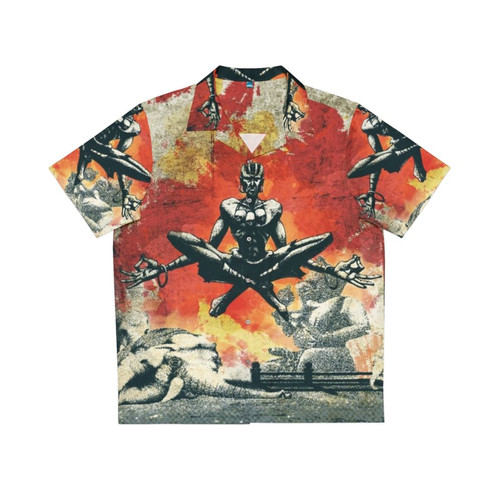 Dhalsim Hawaiian Shirt, Minimalist Street Fighter Gaming Apparel