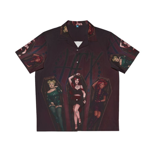 Spooky Hawaiian Shirt with Goth and Punk Inspired Designs