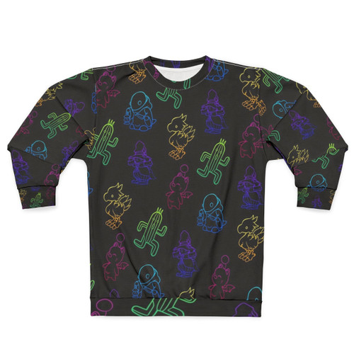Final Fantasy Lineart Cactuar Neon Sweatshirt