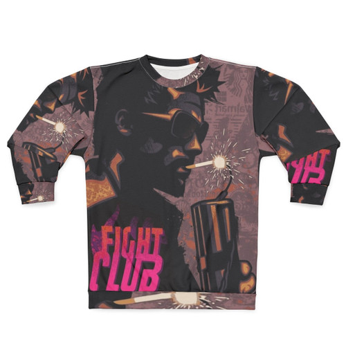 Tyler Durden Smoking Dynamite Fight Club Vaporwave Sweatshirt