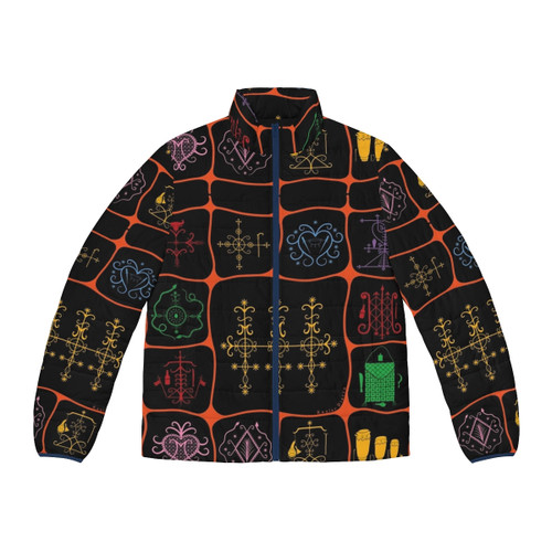 Marasa Puffer Jacket with Haitian Vodou Inspired Designs