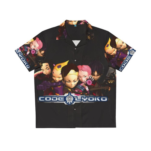 Code Lyoko themed Hawaiian shirt with cartoon characters