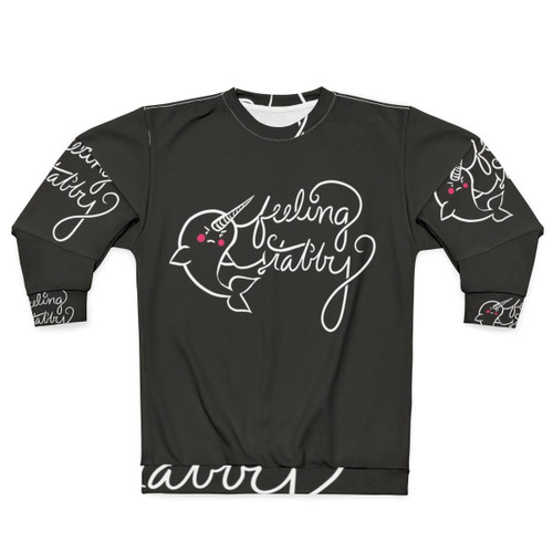 Feeling Stabby Narwhal Sweatshirt with a funny narwhal design