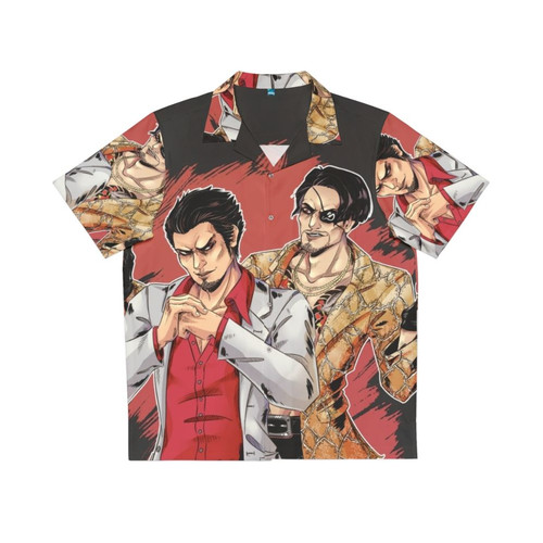 Majima Everywhere Hawaiian Shirt featuring Goro Majima and Kiryu Kazuma from the Yakuza video game series