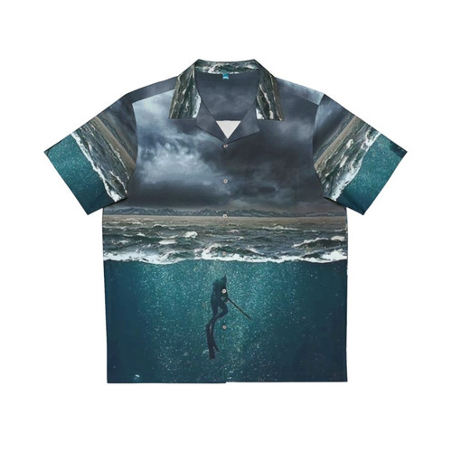 Spearfishing Hawaiian Shirt featuring underwater hunting design