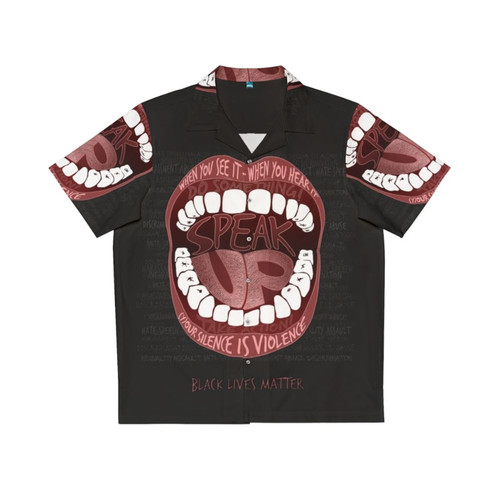 Speak Up Hawaiian Shirt with Black Lives Matter and Protest Design