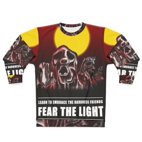 SCP 001 "When Day Breaks" horror-themed sweatshirt design