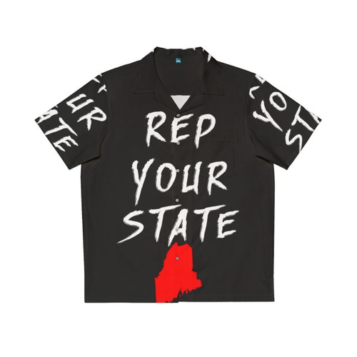 Maine Hawaiian Shirt featuring state flag design