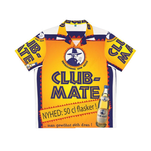 Club Mate Hawaiian Shirt with Tropical Patterns