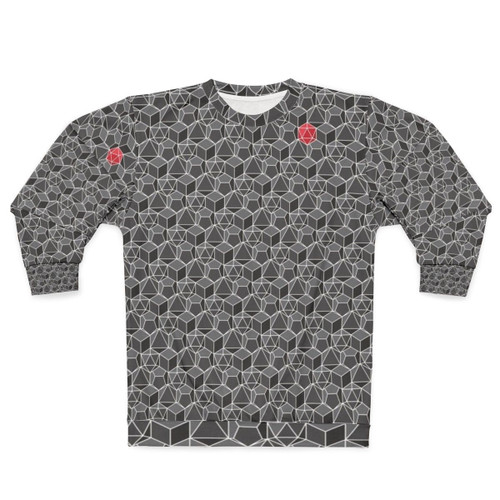 Fantasy dice pattern dungeons and dragons sweatshirt