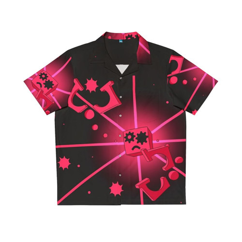 Close To Me Hawaiian Shirt featuring a pink cube design
