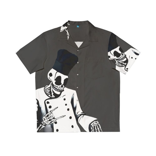 Skeleton chef cooking Hawaiian shirt