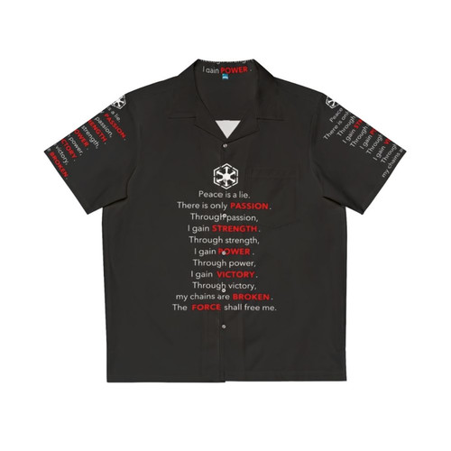 Sith Code Hawaiian Shirt featuring the Sith Creed and Star Wars elements