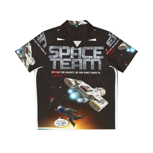 Galaxy Print Space Team Hawaiian Shirt