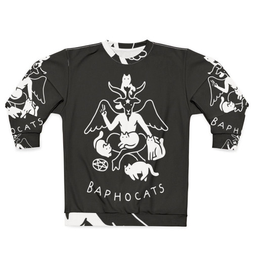 Baphomet sweatshirt with horns and pentagram design