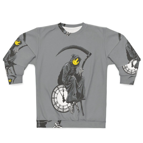 Banksy Grim Reaper Clock Sweatshirt
