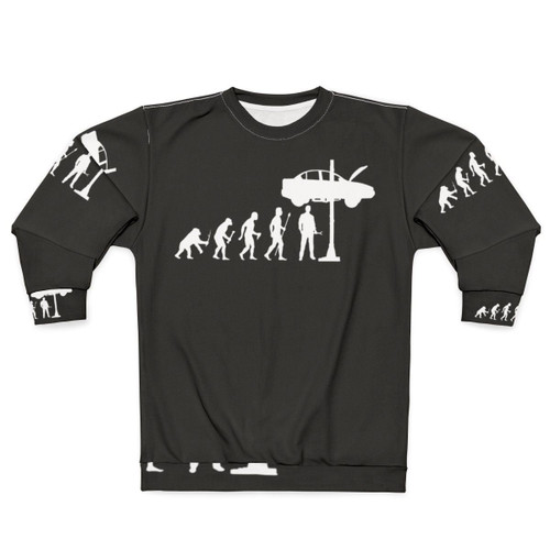 Evolution of man and mechanic funny sweatshirt
