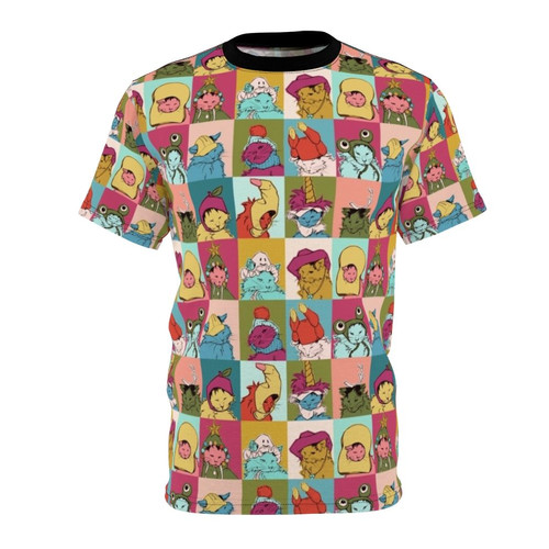 Illustration of a pot roast with a cat's face on it, printed on a t-shirt