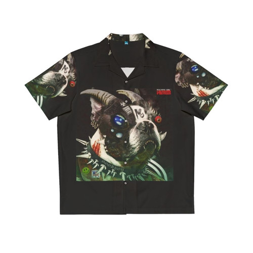 Machine Girl U Void Synthesizer album cover printed on a Hawaiian shirt