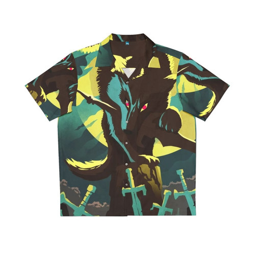 Sif the Great Grey Wolf Hawaiian Shirt, Dark Souls Inspired