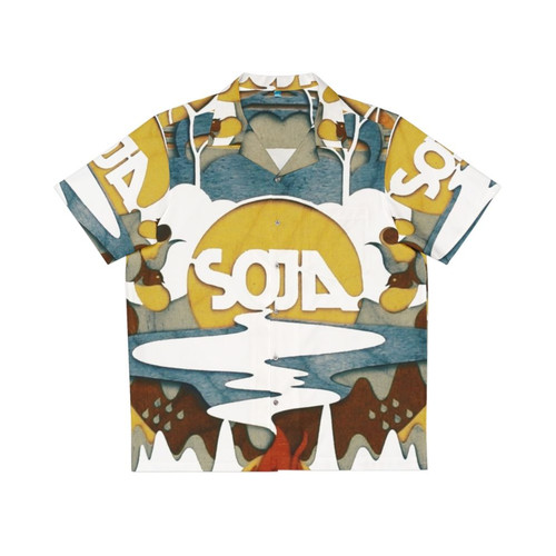 Soja Hawaiian Shirt with Tropical Floral Pattern