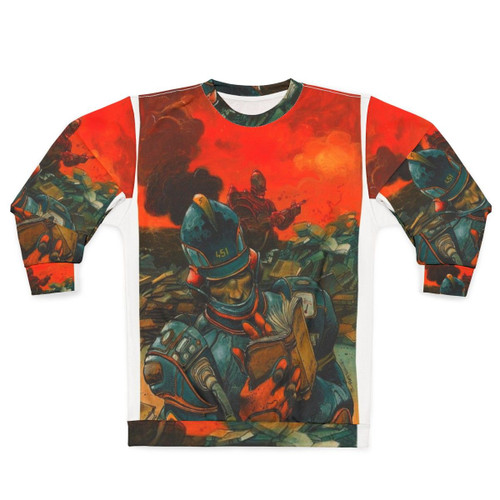 Enki Bilal inspired French art graphic design sweatshirt