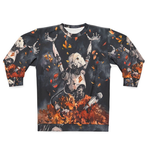 Autumn Fun Robot Watercolor Sweatshirt