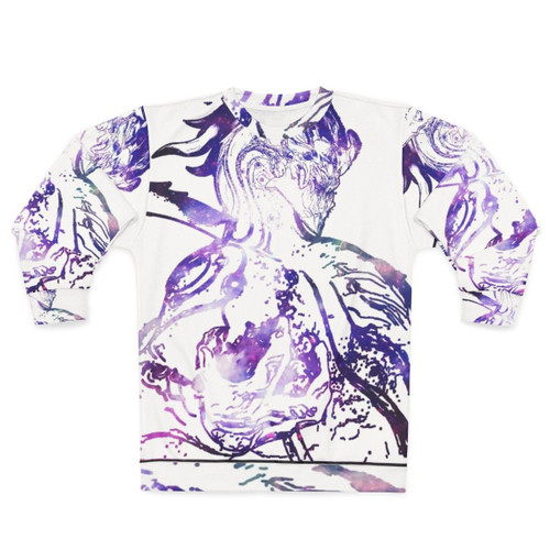 Aurelion Sol Galaxy Sweatshirt with Cosmic Star Pattern