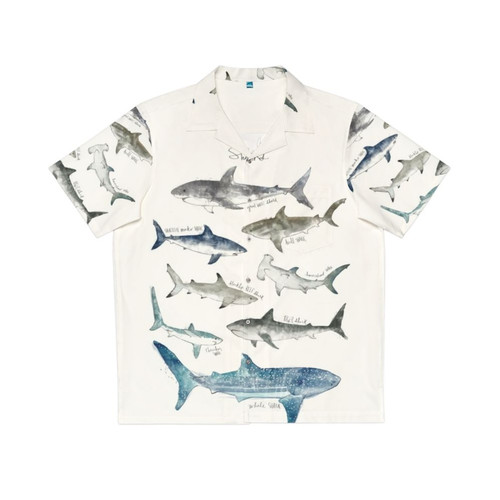 Sharks Hawaiian Shirt featuring various shark species