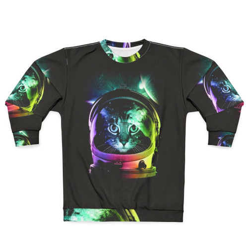 Astronaut Cat V2 Sweatshirt with Cosmic Design