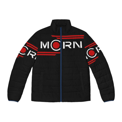 MCRN Martian Congressional Republic Navy Puffer Jacket, featuring the iconic MCRN logo and futuristic design