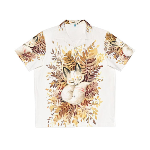 Slumber Hawaiian Shirt with Sleepy Fox Design