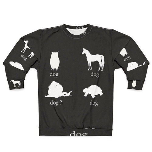 Elden Ring dog meme design on a gray sweatshirt