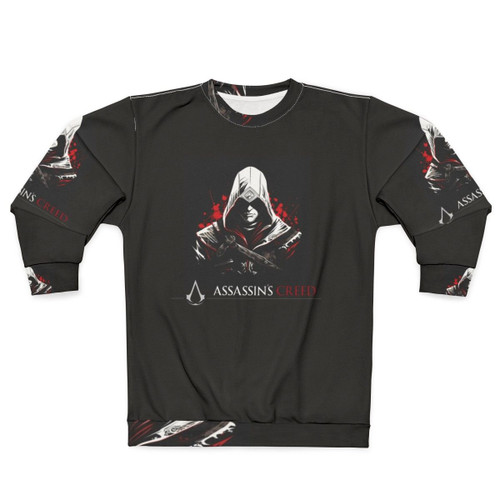 Assassins Creed Inspired Sweatshirt with Medieval Warrior Fan Art