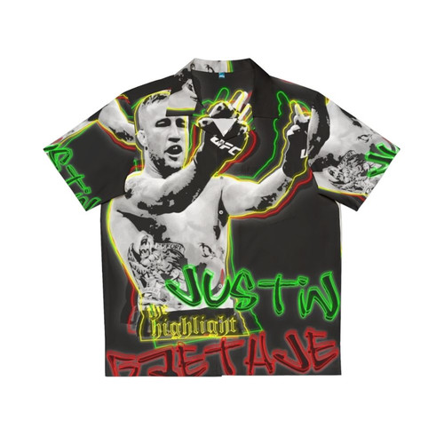 Justin Gaethje "The Highlight" UFC Fighter wearing Hawaiian Shirt