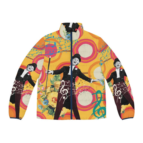 Retro 50s style puffer jacket inspired by the classic Hollywood musical "Lullaby of Broadway"
