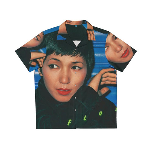 Junko Ohashi vaporwave aesthetic Hawaiian shirt with retro 80s 90s style