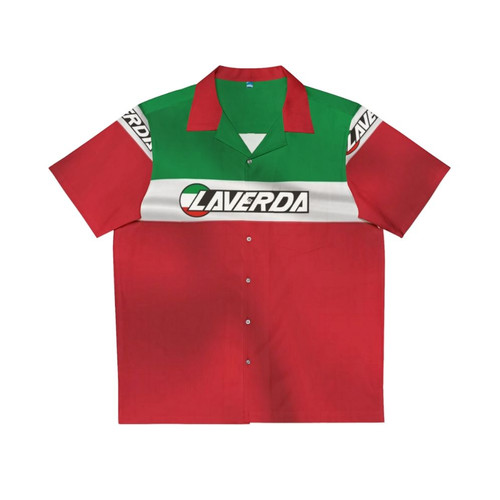 Laverda Logo on Italian Flag Hawaiian Shirt
