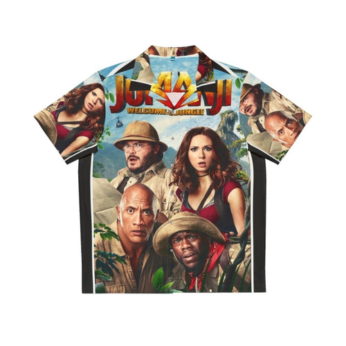 Jumanji Hawaiian Shirt featuring Dwayne Johnson in a tropical, vintage-inspired design