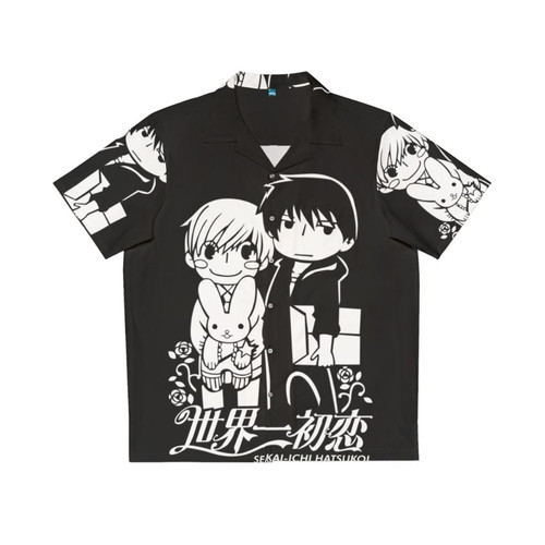 Sekai Ichi Hatsukoi Anime Hawaiian Shirt with Ritsu Onodera and Masamune Takano