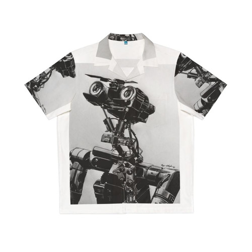 80s classic movie "Short Circuit" Johnny 5 robot Hawaiian shirt