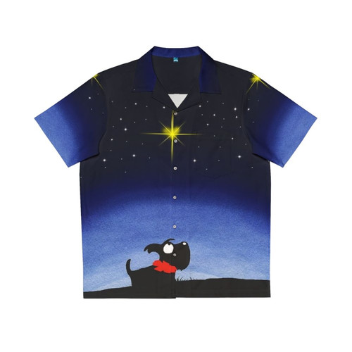 Scottie Dog Star Print Hawaiian Shirt