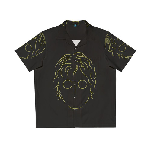 Minimalist John Lennon Yellow Hawaiian Shirt