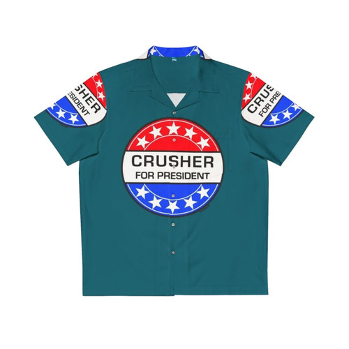 Sci-Fi "Crusher For President" Hawaiian Shirt