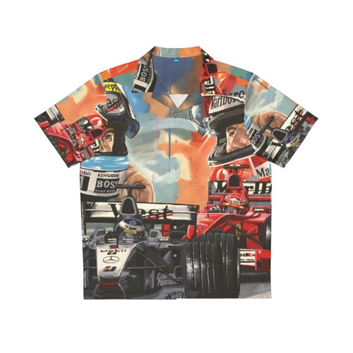 Formula One Drivers Schumacher and Hakkinen Hawaiian Shirt
