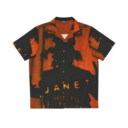 Retro 90s Hawaiian shirt with Janet Jackson inspired design