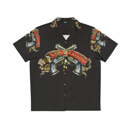 LA Guns Hawaiian Shirt with Rock Band Graphic