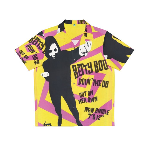 "Retro '90s 'Doin The Do' Hawaiian Shirt featuring pop art and music design"
