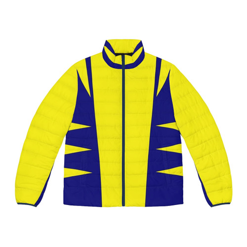 Wolverine and X-23 puffer jacket with blue and yellow color scheme