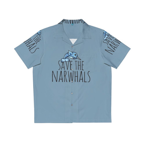 Narwhal Hawaiian Shirt with Save the Narwhals Design